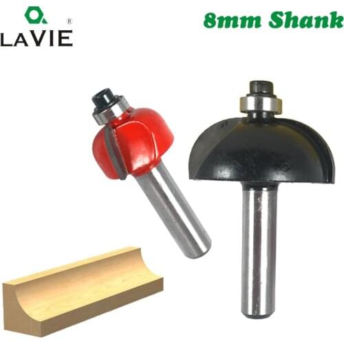 LA VIE 1pc 8mm Shank High Quality Cove Bit with Bearing Router Bit Cutter Woodworking Milling Cutter Wood Machine Tool MC02023