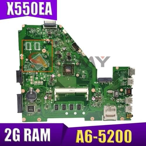 Akemy X550EA Mianboard For ASUS X550EA F552EP F552E A552E X552E D552E Laptop Motherboard 100% Test OK A6-5200 2G RAM