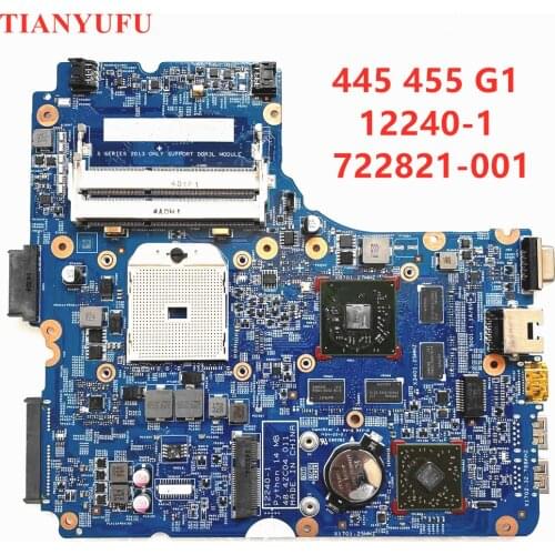 For HP 455 G1 445 G1 Laptop Motherboard 722821-001 722821-501 48.4ZCW03.011 12240-1Motherboard 100% fully tested