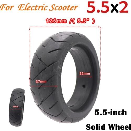 Lightning Delivery 5.5X2 5.5*2 Inch Solid Explosion Proof Tire for Jackhot Carbon Fiber Scooter Fastwheel F0 Electric Scooter