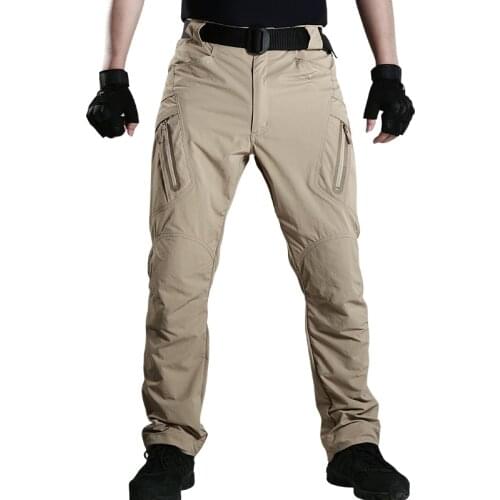 Mens Lightweight Tactical Stretch Grid Pants Outdoor Training Sports Hiking Cotton Breathable Military SWAT Pocket Trousers