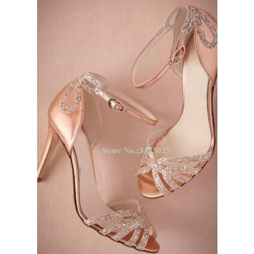 New Gold Color Bling Bling Wedding Sandals Fashion Cut-out Best Design Thin Heel Gladiator Sandals Sexy Female Party High Heels