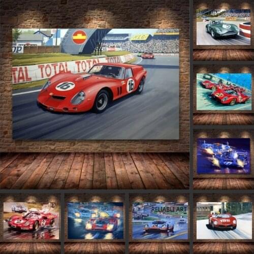 Classic Car Poster Ferrari Classic Racing F1 Racing Canvas Painting Poster Printing Wall Art Picture Living Room Home Decor
