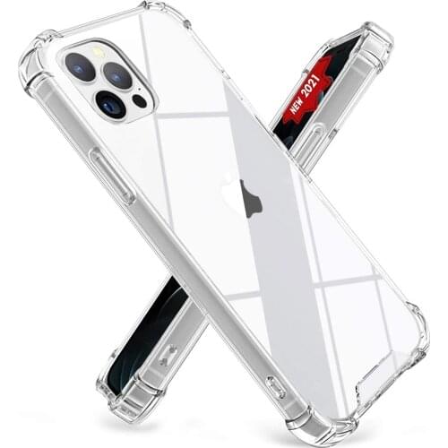 Shockproof Hybrid Clear Case For iPhone 12 11 Pro MAX XSMax X XR XS SE2020 7 8 6s 6 Plus Soft Silicone Hard PC Back Cover Fundas