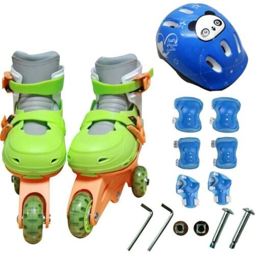 Adjustable Washable Kids Roller Skate roller shoes 3 Wheels Ice Skates Roller Skates Skating Shoes Mappable Single row roller