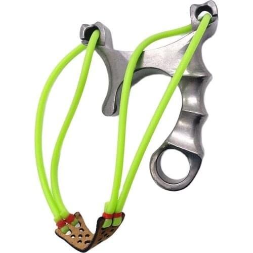Outdoor hunting and shooting titanium alloy slingshot high-power shooting slingshot hand holding bullets outdoor sling shooting