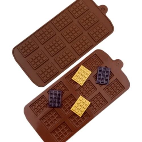Silicone Mold 12 Cells Chocolate Mold Candy Bar Mould Cake Mode Decoration Kitchen Baking
