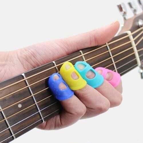 Silicone Guitar Finger Sleeves Are Available In Random Colors And Sizes With Vents Durable Soft Silicone Protects Fingers