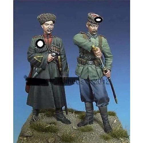 German resin soldiers of World War II Two German Cossack soldiers 1:35