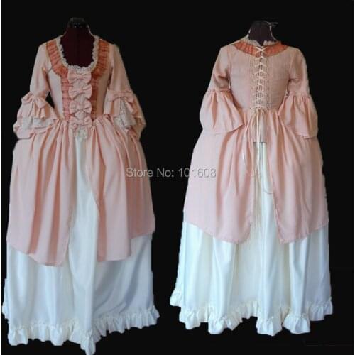 Tailored!Royal Pink Vintage Costumes Duchess Princess Civil war 18th Rococo Marie Antoinette DRESS Victorian dresses HL-388