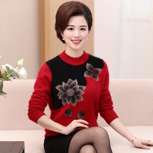 Middle aged and elderly womens sweaters and knitwear