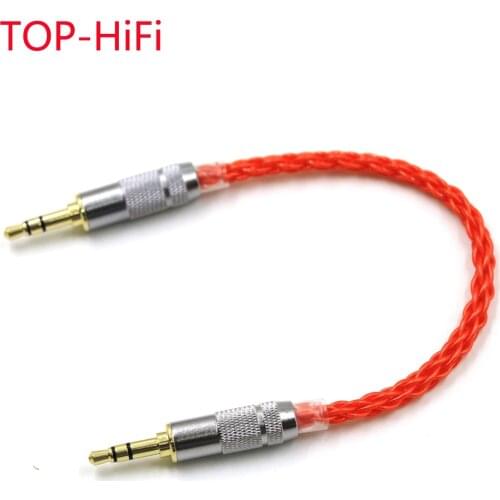 TOP-HiFi 3.5mm Strero to 3.5mm Strero UPOCC Silver Plated audio Male to Male Aux Cord Connector