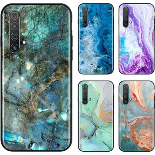 Vintage marbling For OPPO Find X3 X2 K5 K3 R17 R15 R9S F19 F15 F11 F9 F7 F5 Neo lite Pro Black Soft Phone Case