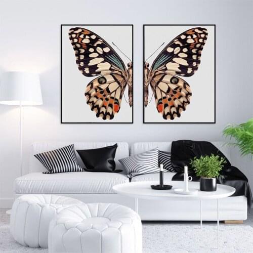 Vintage Poster Of Butterfly Canvas Painting Nordic Prints Modern Wall Art Pictures For Aesthetic Living Room Home Decor