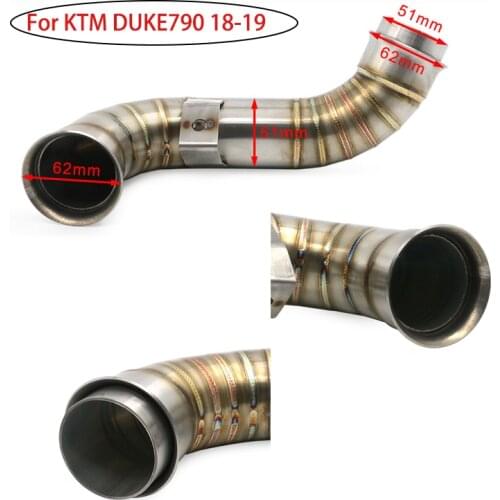 Slip-on 790 Catalyst Delete Pipe Motorcycle Cat Catalizador Eliminator Link Pipe Exhaust Escape for 790 2018 2019