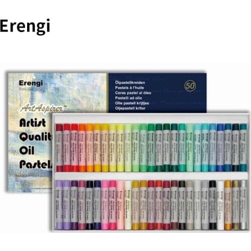 Erengi Top Level Round Shaped Crayons For Artist Professional Soft Oil Pastels 25/36/50 Colors Oil Crayons Set Art Supplies Gift