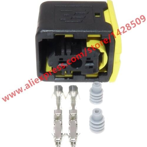 20 Sets 2 Pin 1.5mm Car Waterproof Connector Auto Wire Harness Connector Plug 1-1418448-2