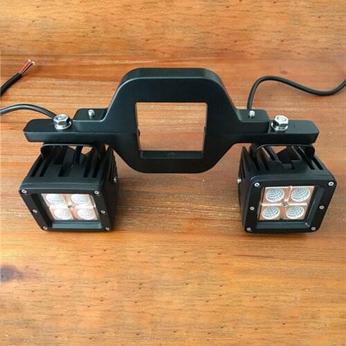 1set Offroad Car truck SUV towing hook Mounts Led reverse backup work light Trailer RV Van Rear hitch receiver styling Lamp kit