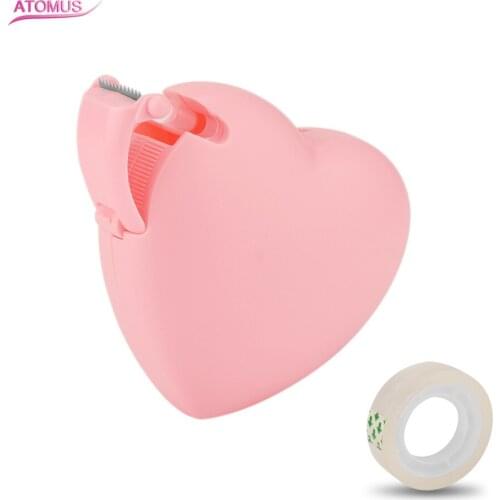 1pc New Grafting Eyelash Tape Cutter Hear Shape Dispenser Adhesive Tape Holder Plastic Holder Eyelashes Extension Makeup Tools