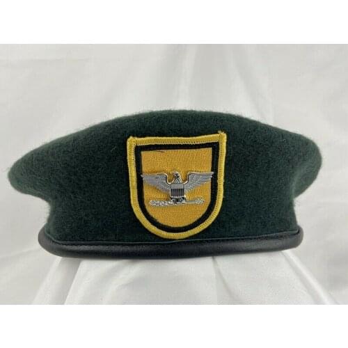 US ARMY 1ST SPECIAL FORCES GROUP GREEN WOOL BERET COLONEL EAGLE BADGE INSIGNIA