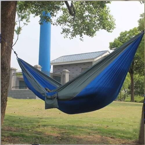 270*130cm New Parachute Nylon Fabric Garden Hammock Outdoor Travel Camping Swing For Two Persons Sleeping Hang Net Bed