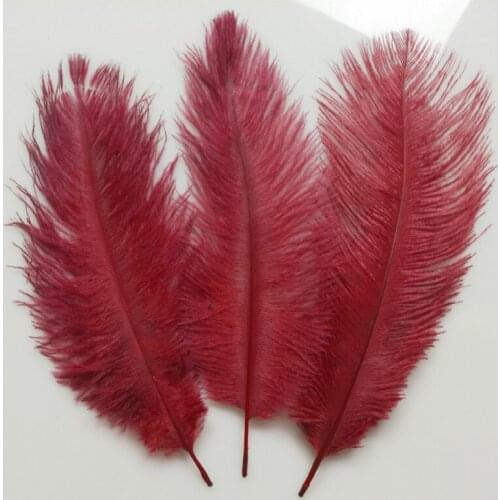 Holiday Decorations 50pcs beautiful wine red ostrich feathers 6-8 inches/15-20 cm wholesale decoration