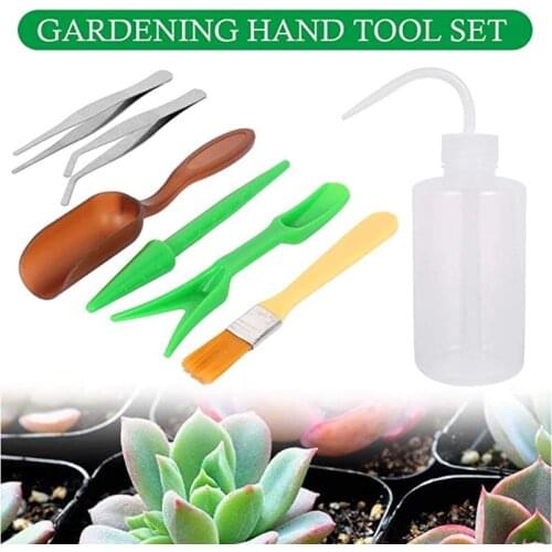Succulent Planting 7-piece Set DIY Tool Set Gardening Tools Garden Planter Kit 8 Pcs/set Dripping Water Bottle Tweezers
