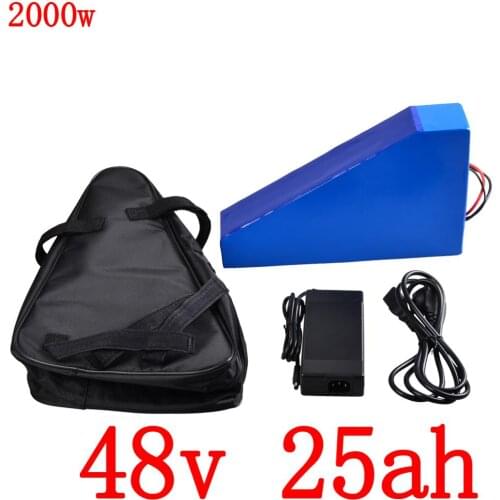 48V Battery Pack 48V 1000W 1500W 2000W Electric Bicycle Battery 48V 20AH 25AH Lithium Ebike Battery with 50A BMS+5A Charger