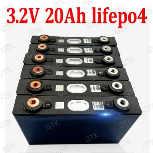 12pcs 3.2V 20AH lifepo4 battery 5C discharge for diy 12V 24V 36V 48V 20AH electric bike scooter E-moped Solar-Wind Power System