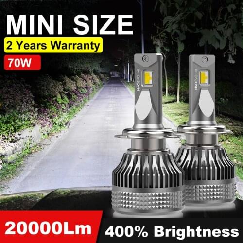 NAO H4 H7 LED 20000Lm Car Headlight H11 H1 9006 HB4 9005 HB3 H8 H9 Fog Light 70W H13 9008 H10 9007 9004 HB1 Turbo Fan Auto Lamp