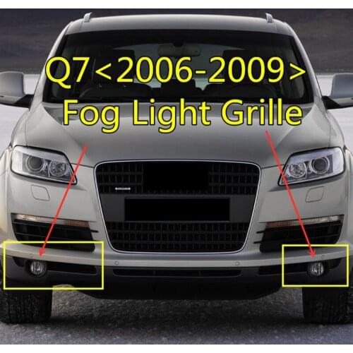 Car-styling Front Lower Bumper Accessories Q7 Car Fog Light Grille Auto Fog Lamp Cover Grills For Audi- Q7 2006 2007 2008 2009