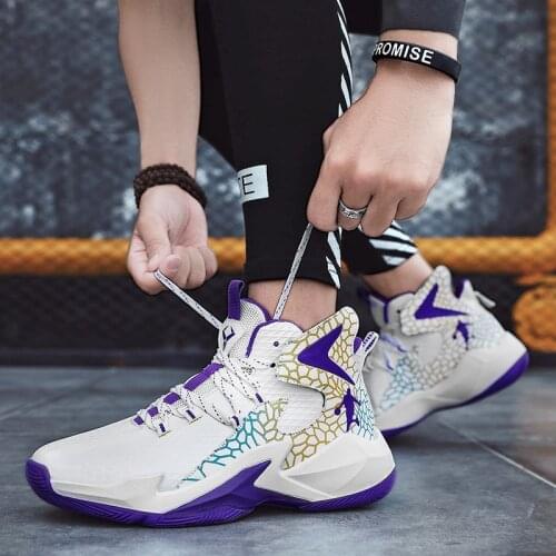 Basketball Shoes Men High Top Breathable Light Basketball Sneakers Women Outdoor Sport Shoes Men Sneakers Training Boots Unisex