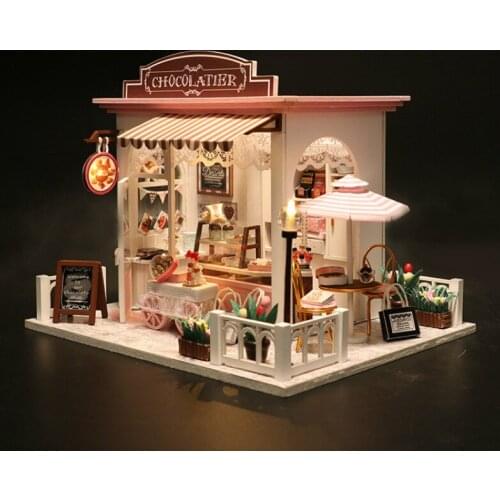 DIY wooden Cabin Cocoas Wonderful Idea Creative Girls Day Gift for Large Hand-assembled Villa Model