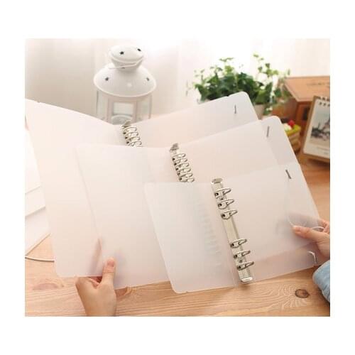 DIY Spiral Notebook Cover A5 Ring Binder A6 Cover Transparent PP Plastic Loose leaf Notebook Notepad Cover A4/B5/A7