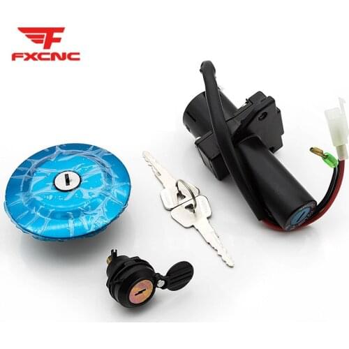For Yamaha YBR125 2005-2009 Motorcycle Ignition Switch Lock Gas Tank Cap Key Motorbike Accessories
