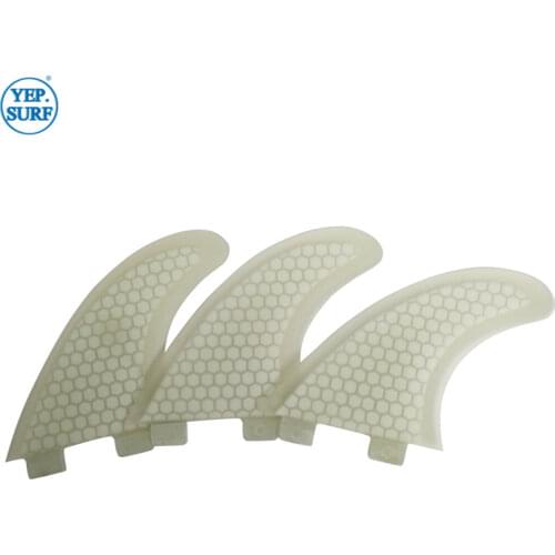 Surfing Double Tabs Fins S Size Honeycomb Fibreglass Fin White color Surf Quilhas Double Tabs S Surf Fins