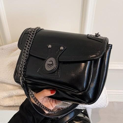 European Retro Fashion Tote bag 2021 New Quality Soft PU Leather Womens Designer Luxury Handbag Casual Shoulder Messenger bag