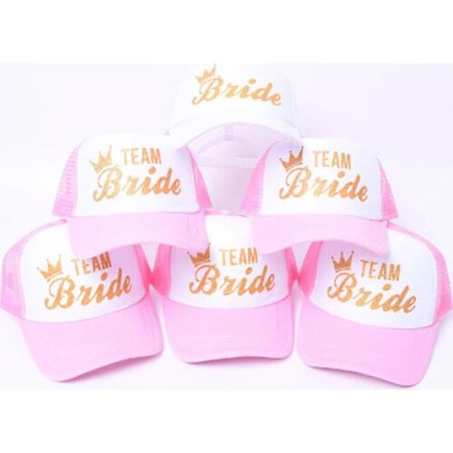 Team Bride Bridesmaid Baseball Hat Headgear Bachelor Woman Hen Party Bridal Shower Wedding Party Decoration Wedding Decoration