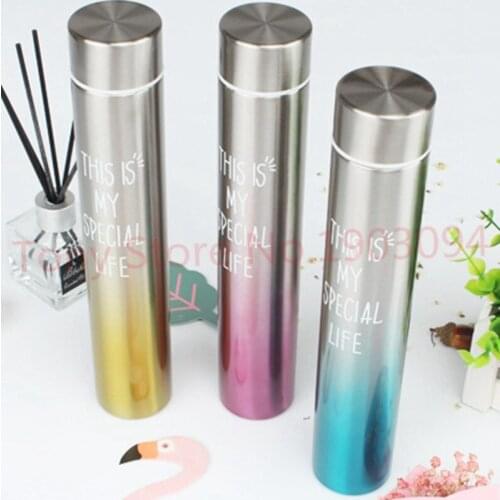 10pcs Creative and slender thermos stainless steel wolf-proof flask for men and women hot and cold 260ml capacity cute cup