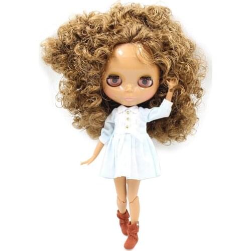 ICY DBS Blyth doll No.BL0623 Brown curly Afro hair JOINT body Chocolate skin Neo 1/6 BJD ob4 anime girl