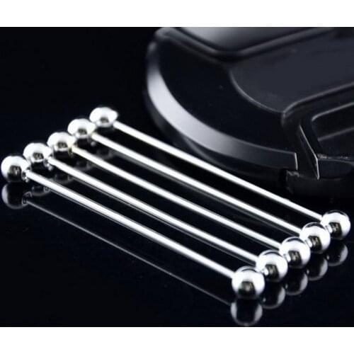 Hot Fashion Men Boy Silver Gold Shirt Collar Pin Tie Clip Clasp Brooch Pin Brooches Bar Party Gift Cusp 6.5 CM P