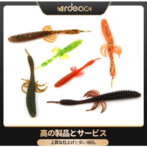 ARDEA fishing soft lure 75/45mm 1.3/0.8g 12pcs/bag Fishing Artificial Silicone Bass Pike Minnow Swimbait Plastic Baits Worm lure
