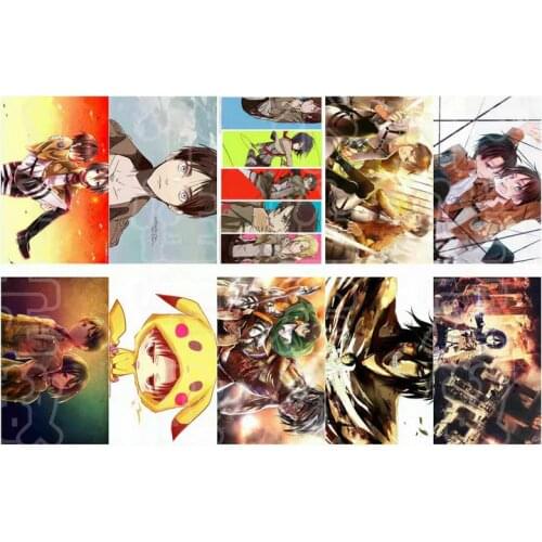 Attack on Titan Sticker 100pcs Different Style Anime Stickers Bus ID Waterproof Card Stikers Classic Toys