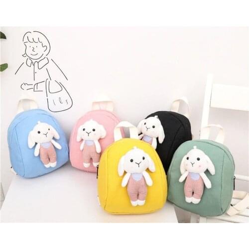 Nylon Kids Kindergarten School Backpacks Childrens Student Book Bags Animal Rabbit Infant School Bags for Baby Girls Boys Bags
