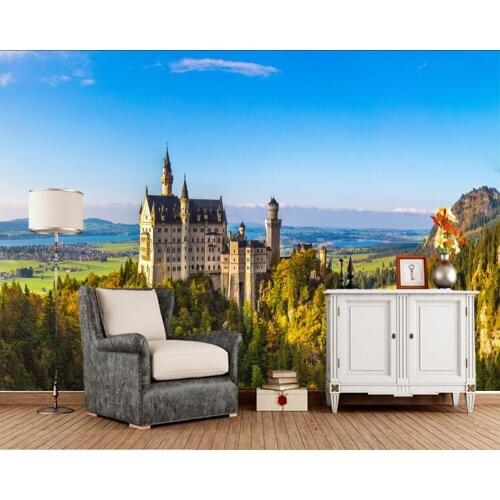 Papel de parede Germany Castles Forest 3d wallpaper mural,living room TV sofa wall bedroom wall papers home decor restaurant bar