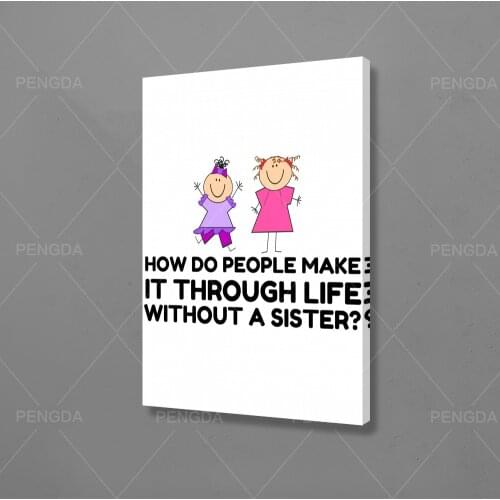 Prints Painting Sisterhood Pictures Wall Art Lovely Cartoon Girls Home Decor Modular Nordic Canvas Poster Modern For Living Room