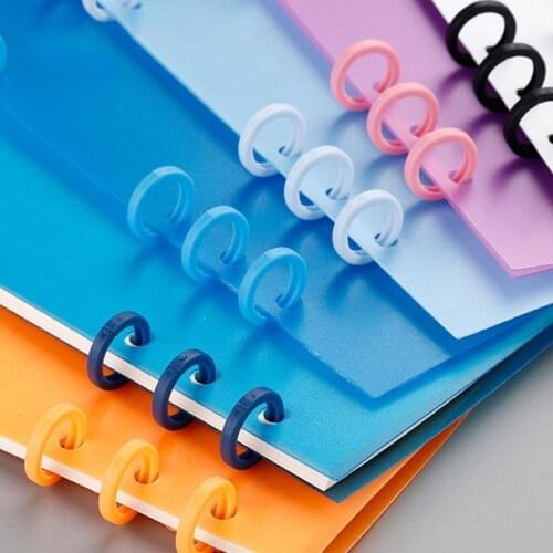 Plastic Plated Loose Leaf Book Binder Hinged Ring Binding Rings Circle Rings Calendar Album 3 For Card Desk Key Nickel Z0A2