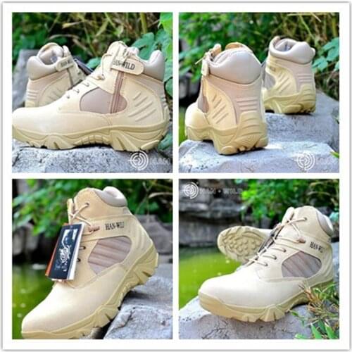 Hiking Boots Military Jungle Short Ankle Boots Leather Sneaker Desert Outdoor Hiking Tactical Hunting Hiking Shoes