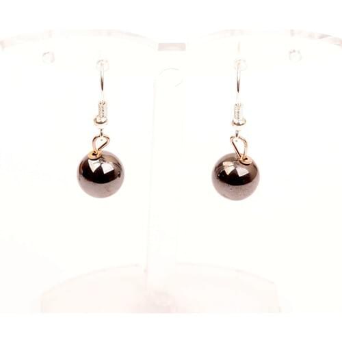 Hematite Stone Earrings Stylish Custom Modern Design