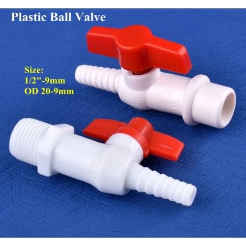 1~50pcs 1/2" OD 20mm - 9mm Pagoda Ball Valve Garden Watering Irrigation Hose Joint Aquarium Fish Tank Air Pump Water Pipe Valve